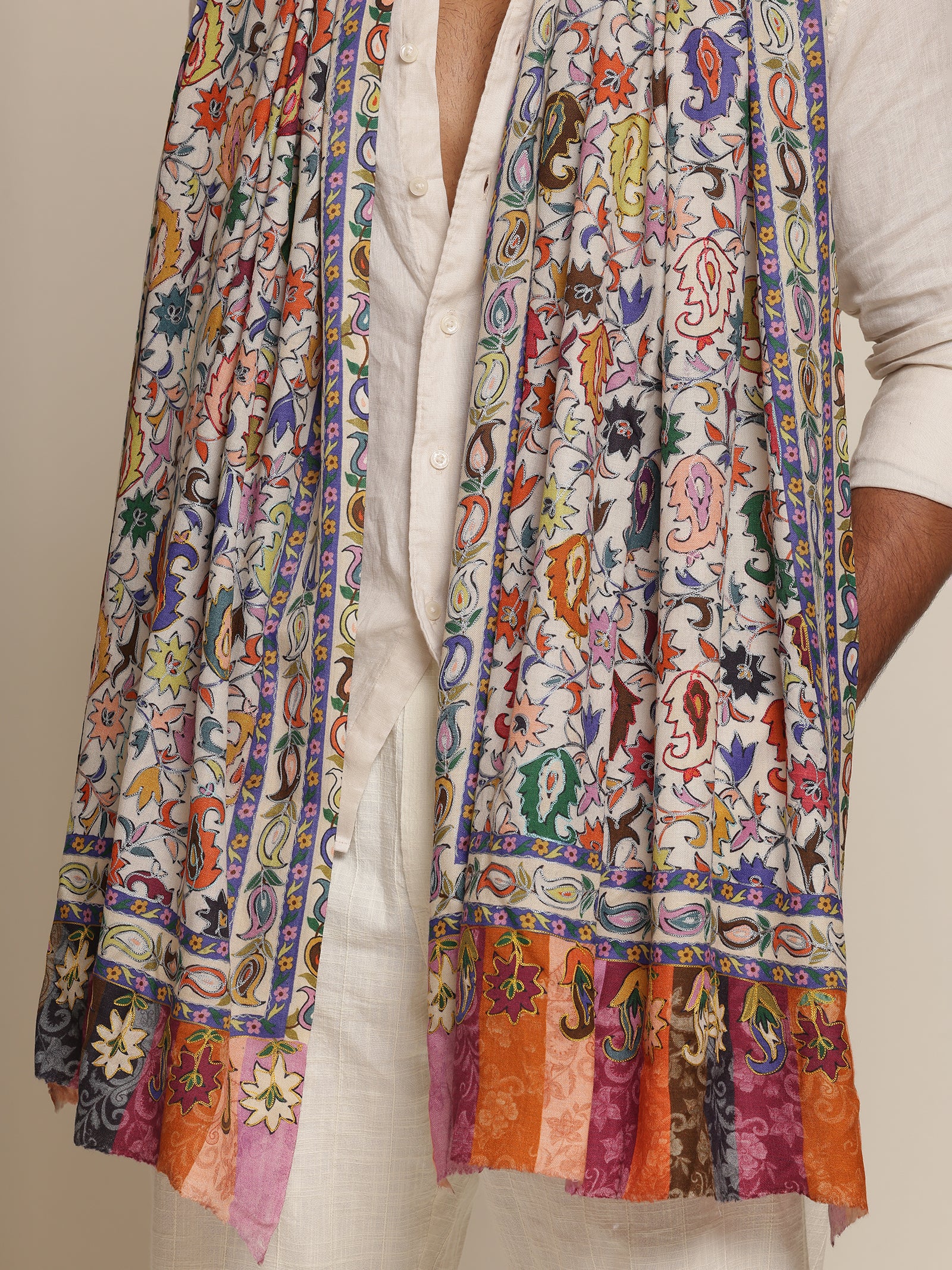 Man Wearing Silk Stole