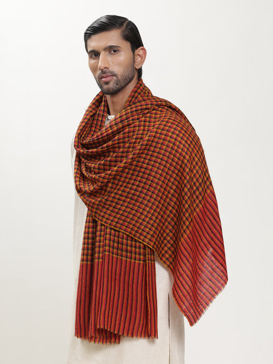 pashmina check shawl