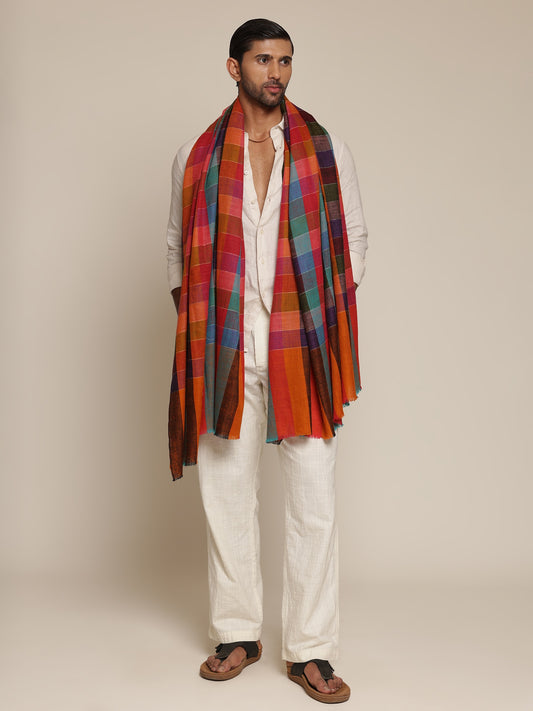 Heritage Pashmina Check Shawl