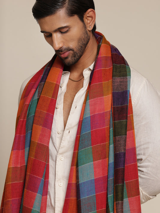 Heritage Pashmina Check Shawl