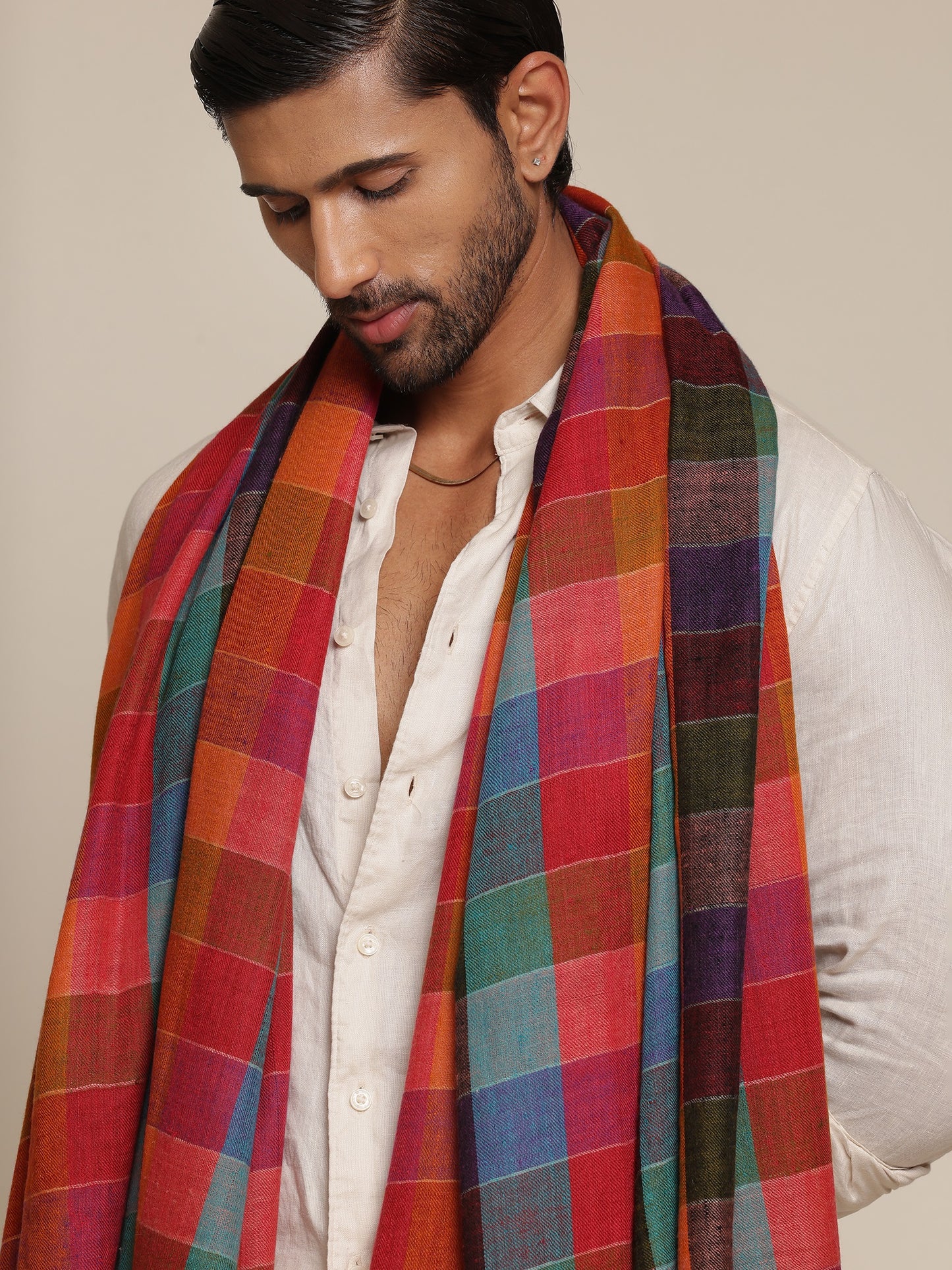 Heritage Pashmina Check Shawl