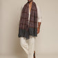 Man wearing a check stole