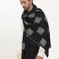 Man wearing a black pashmina shawl