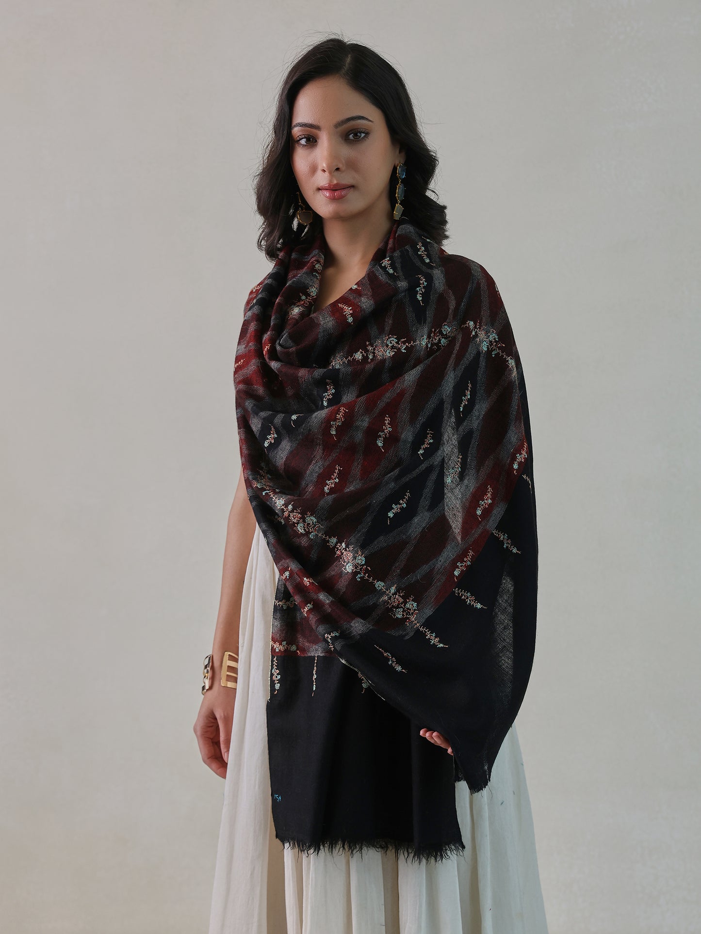 Palla Needlework Pashmina Stole