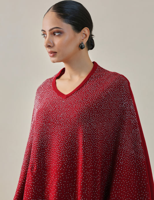 Cape Poncho Heavy Beaded