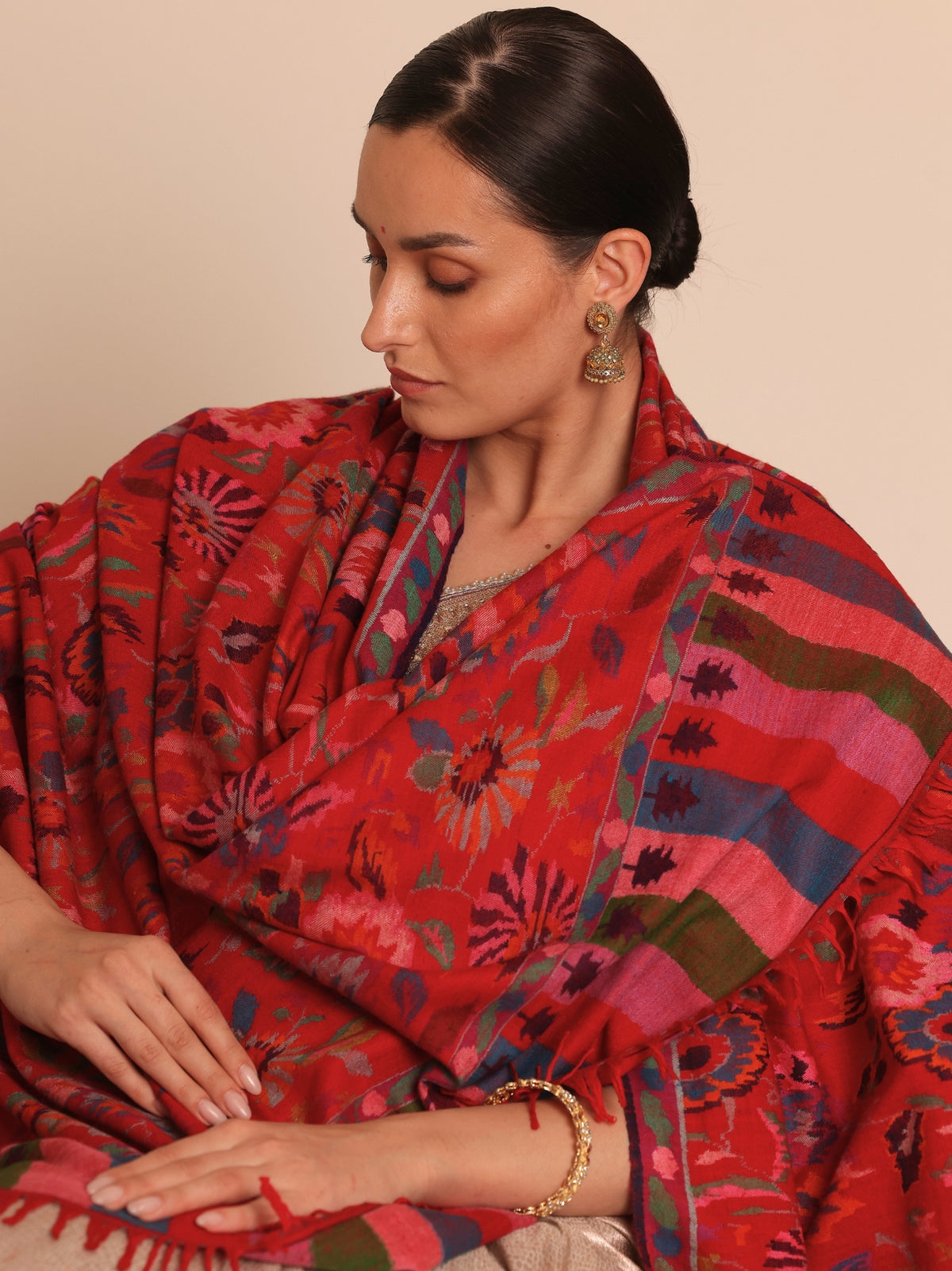 Red Kani Pashmina Shawl