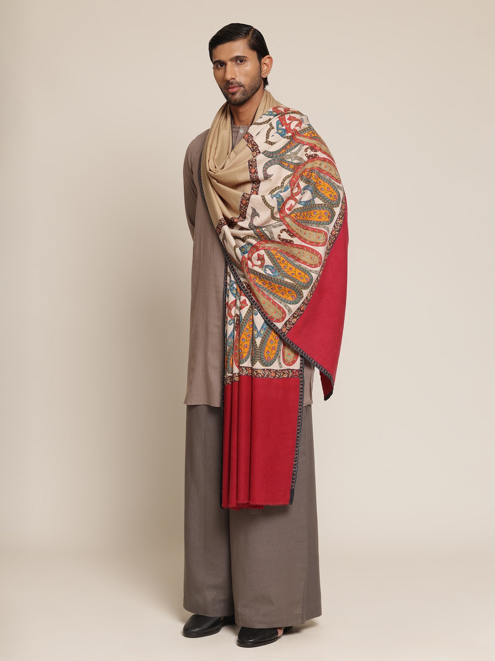 Men's Pure Pashmina Shawls – Heritage Luxury in Every Thread
