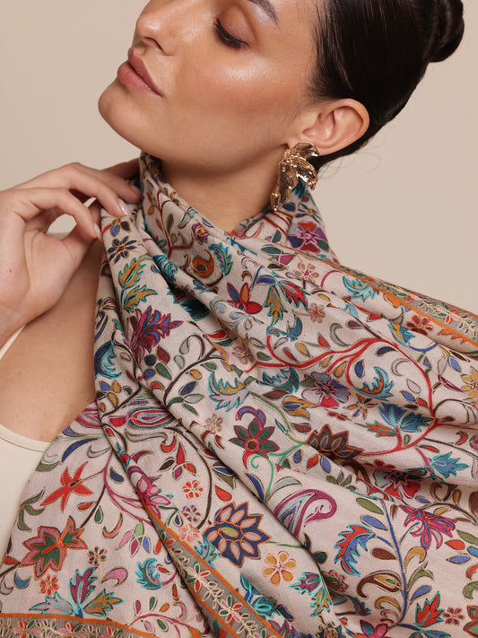 Silk Embroidered Stole