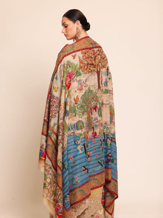 Kalamkari Pashmina Shawl
