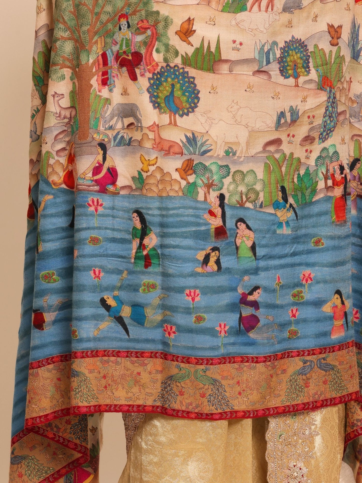 Kalamkari Pashmina Shawl