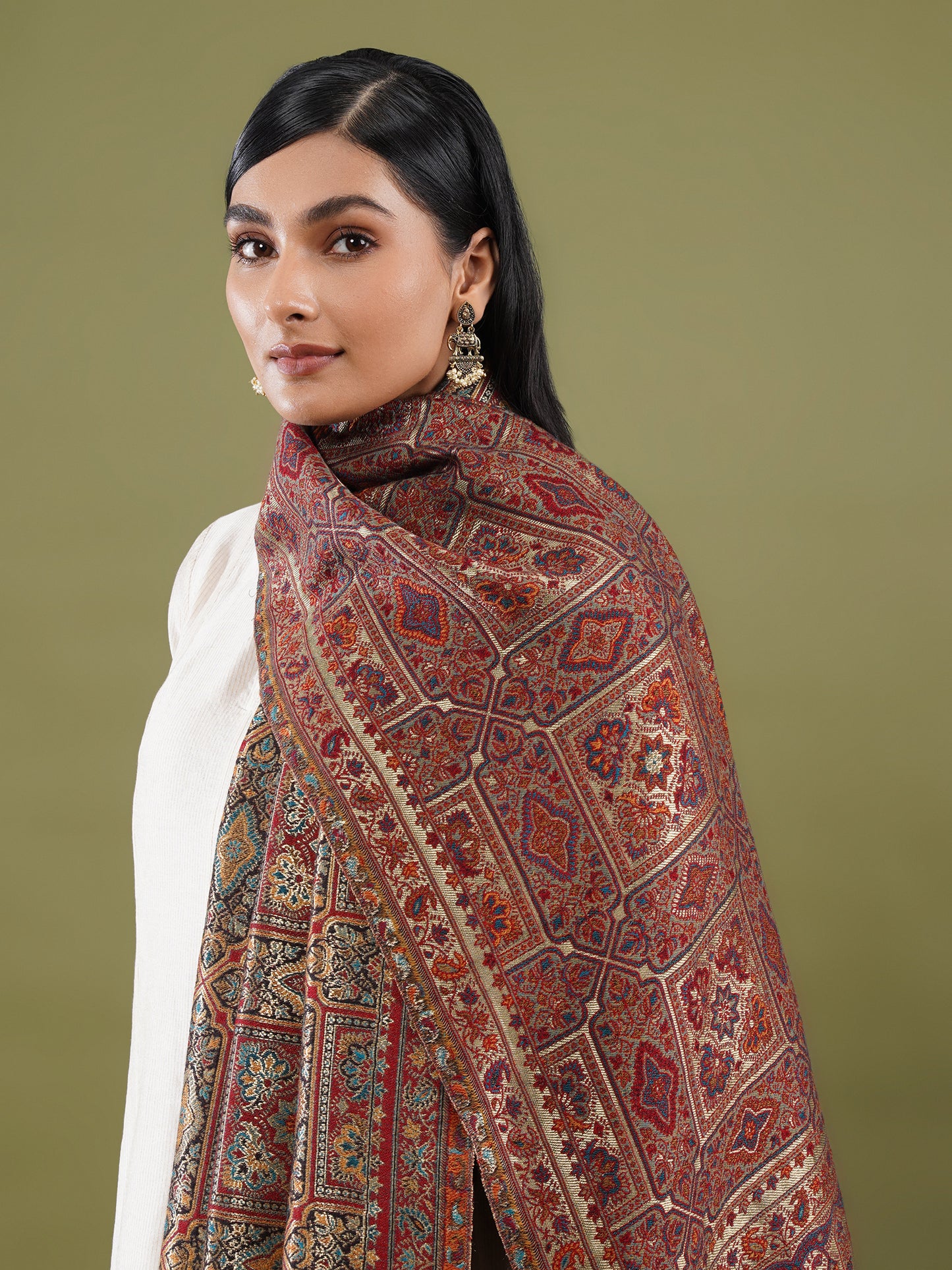Noor-e-Jamawar Kani Shawl
