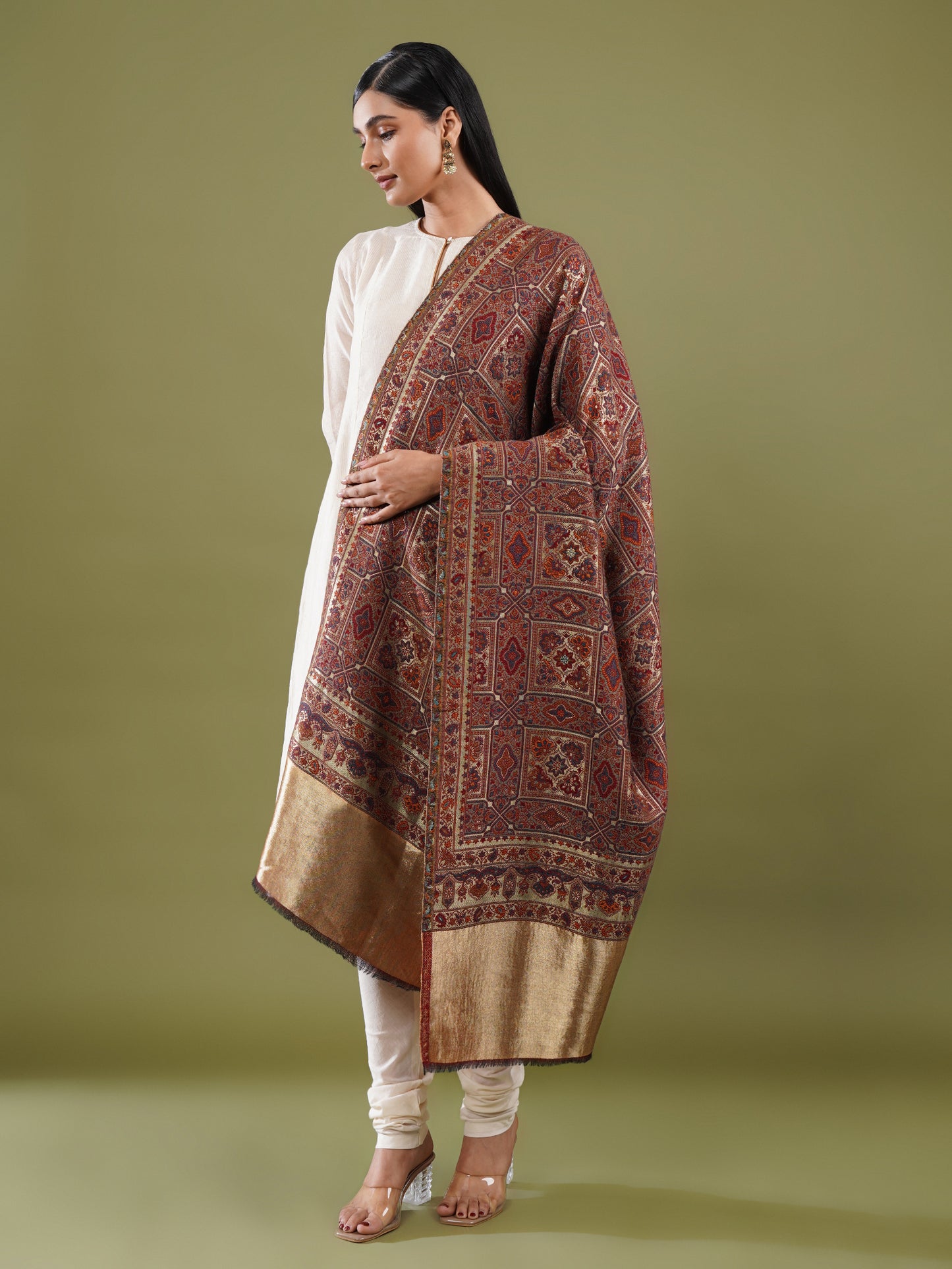 Noor-e-Jamawar Kani Shawl