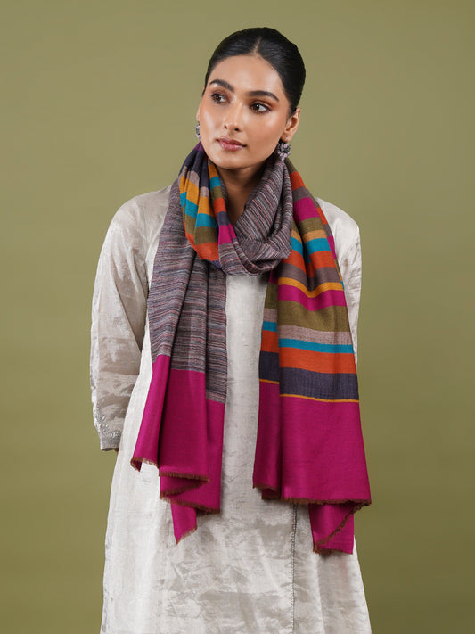 Colorful Striped Woolen Stole