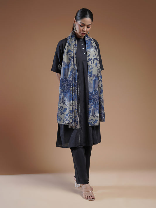 Naienive Printed Woolen Stole
