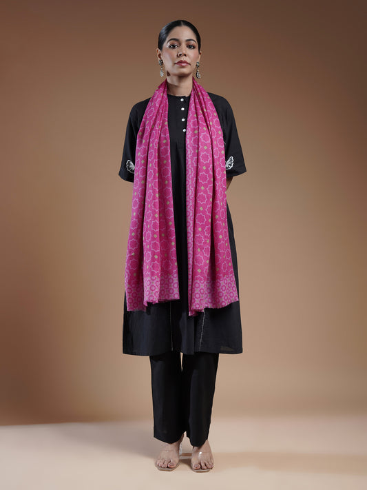 Pink Printed Stole