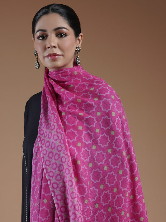 Pink Printed Stole