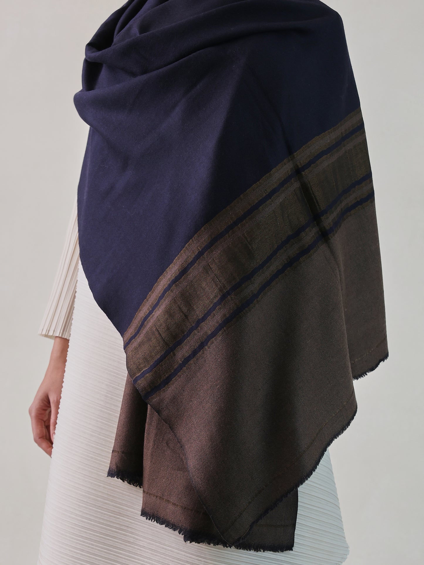 Zari Stripe Pashmina Shawl