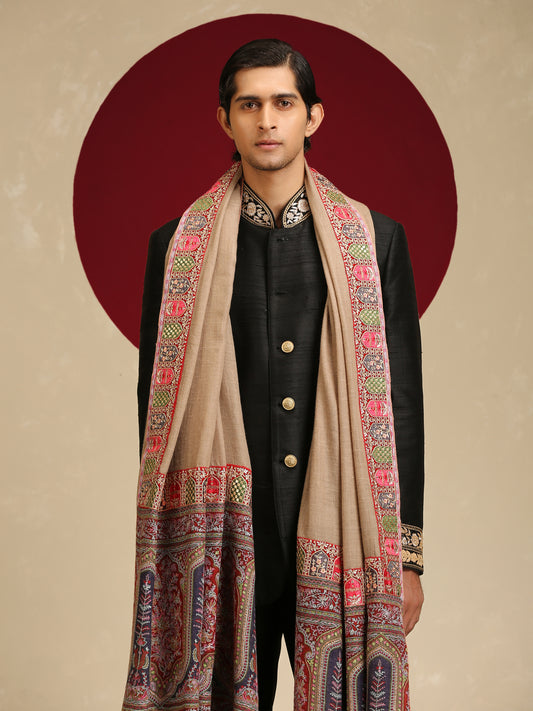 Men's Palla Border Shawl