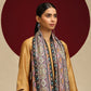 Model is wearing the Gulzar Kalamkari Pashmina stole from Shaza.
