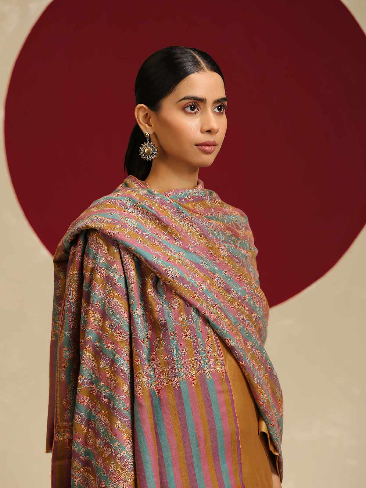 Pashmina Jama Thread Embroidery Shawl