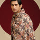 Model is wearing Men's Kalamkari Dushala from shaza.