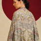  Model is wearing a Kalam-e-adaah pashmina shawl from Shaza.